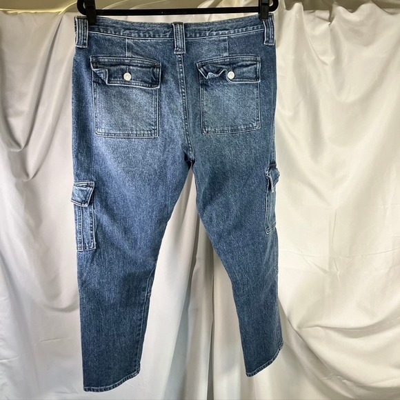 Kancan Women's Denim Jeans Size 11/29 Distressed‎ Cargo Pocket Pants - Picture 10 of 16